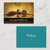 タイのアジアゾウ白熱［赤熱］光を放つズ 名刺 (正面/裏面)