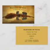 タイのアジアゾウ白熱［赤熱］光を放つズ 名刺 (正面/裏面)