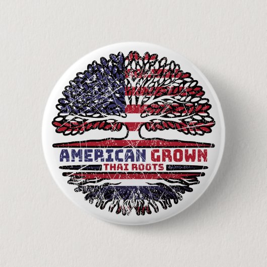 タイのアメリカ合衆国アメリカ合衆国の統一された州ツリー 缶バッジ (正面)