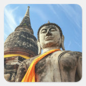 タイのアユタヤの大仏 スクエアシール (正面)