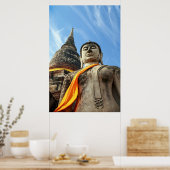 タイのアユタヤの大仏 ポスター (キッチン)