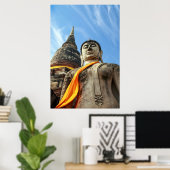 タイのアユタヤの大仏 ポスター (ホームオフィス)