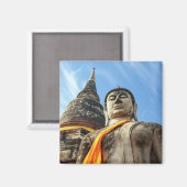 タイのアユタヤの大仏 マグネット (正面/裏面)