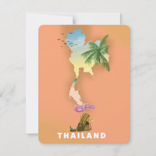 タイのイラスト地図 (正面)