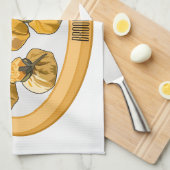 タイのエビ財布の漫画イラストレーション キッチンタオル (四つ折り)