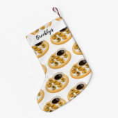 タイのエビ財布の漫画イラストレーション スモールクリスマスストッキング (裏面 (吊り時))