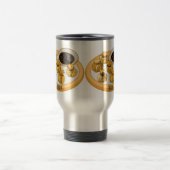 タイのエビ財布の漫画イラストレーション トラベルマグ (中央)