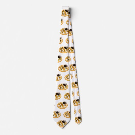 タイのエビ財布の漫画イラストレーション ネクタイ (正面)