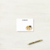 タイのエビ財布の漫画イラストレーション ポストイット (デスク上)