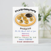 タイのエビ財布の漫画イラストレーション 招待状 (スタンド正面)