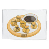 タイのエビ財布の漫画イラストレーション 枕カバー (裏面)