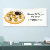 タイのエビ財布の漫画イラストレーション 横断幕 (トレードショー)