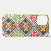 タイのカラフルスタイル敷物表面のクローズアップヴィンタ Case-Mate iPhoneケース (裏面 (横))