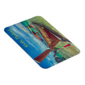 タイのクラビビーチのロングテールボート マグネット (右側)