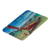 タイのクラビビーチのロングテールボート マグネット (左側)