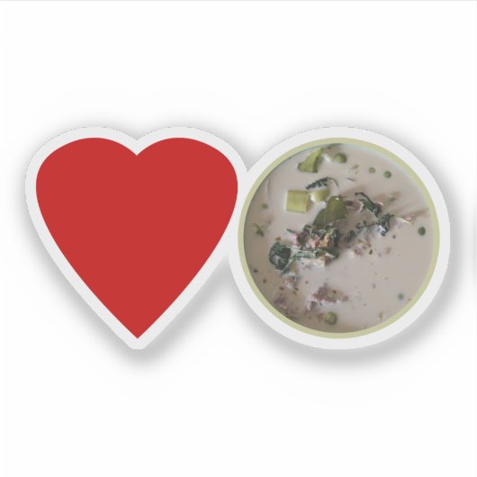 タイのグリーンカレーが好き... タイのストリートフード シール (正面)