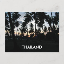 タイのサンセットヤシの木の写真 ポストカード