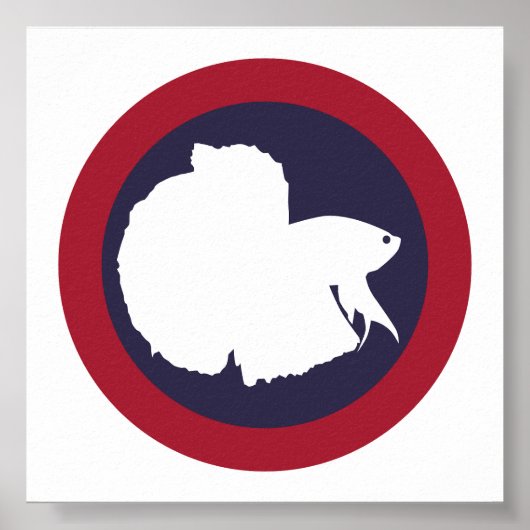 タイのシャムの戦闘魚ベッタタイ国民 ポスター (正面)