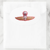 タイのジャンプ翼 楕円形シール (バッグ)