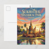 タイのスコータイ歴史公園 ポストカード (正面/裏面)