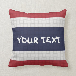 タイのタイの旗: 文字を加えて下さい クッション