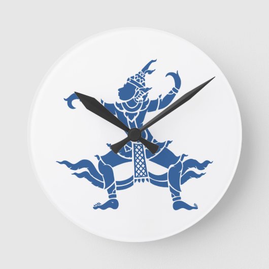 タイのダンサー⚠タイ・サイン⚠ ラウンド壁時計 (正面)