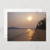 タイのチャン島の夕日 ポストカード (正面/裏面)