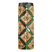 タイのテンプルタイの壁内のタイのパターン タンブラー (裏面)