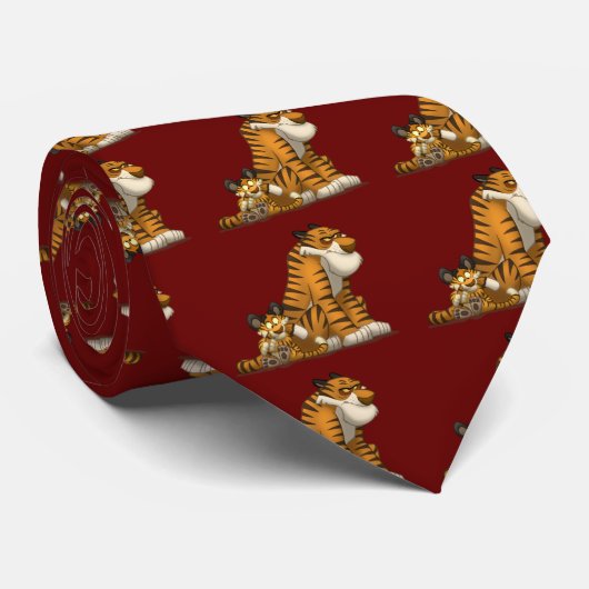 タイのトラ ネクタイ (ロール)