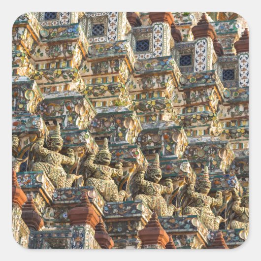 タイのバンコクにあるワット・アルン寺院 スクエアシール (正面)