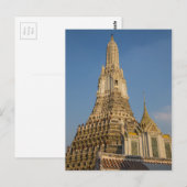 タイのバンコクにあるワット・アルン寺院 ポストカード (正面/裏面)