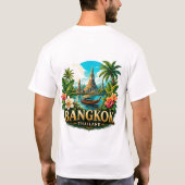 タイのバンコク冒険の旅を満喫 Tシャツ (裏面)