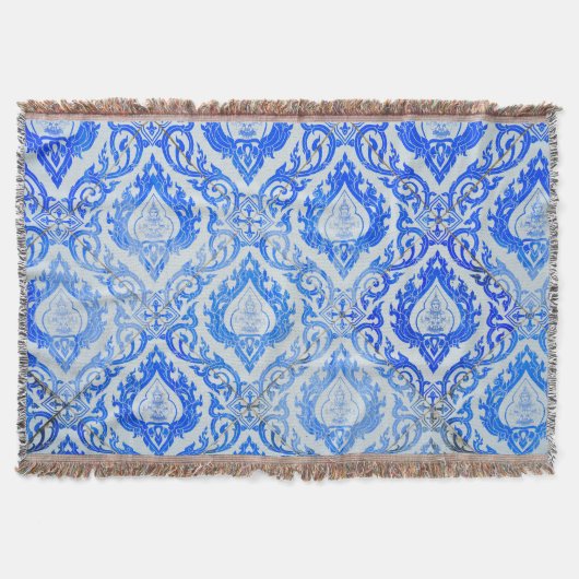 タイのパターン：セラミックのタイル教会。 スローブランケット (正面)