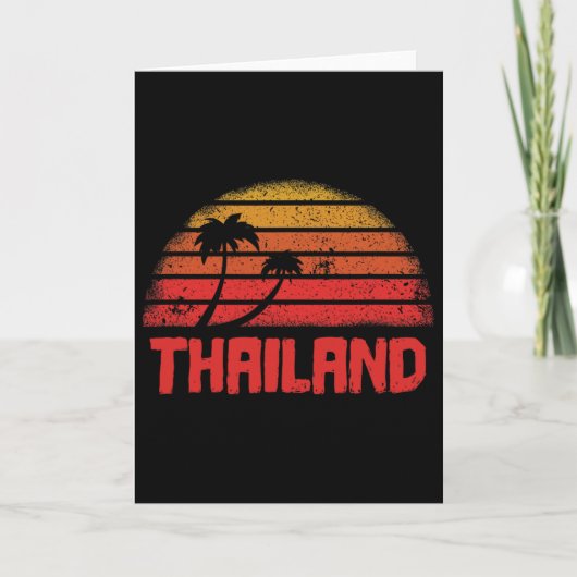 タイのビンテージ レトロ 70年代スローグ カード (正面)