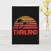 タイのビンテージ レトロ 70年代スローグ カード (黄色い花)