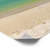 タイのビーチ写真と魚釣りボート ポスター (角)