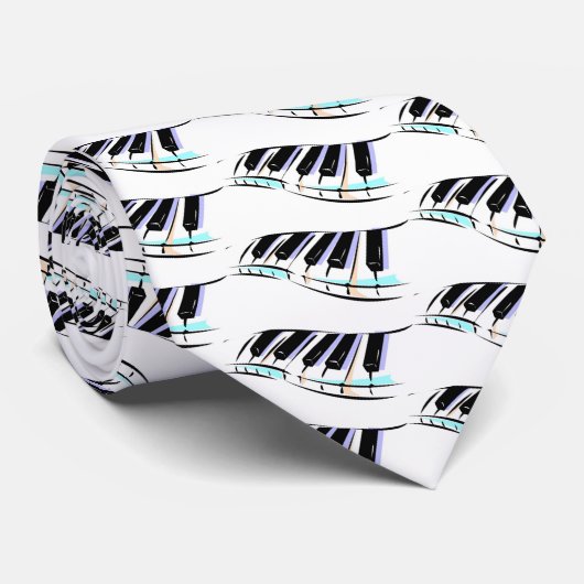タイのピアノ鍵 ネクタイ (ロール)