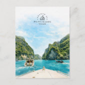 タイのピピ島 水彩画のお土産 ポストカード (正面)
