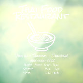 タイのフォー レストランのビジネス情報をカスタマイズする ウィンドウサイン (シート3)