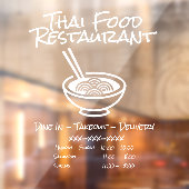 タイのフォー レストラン事業情報のカスタマイズ ウィンドウサイン (シート2)