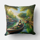 タイのボートに乗ったモナ クッション (裏面)