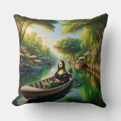 タイのボートに乗ったモナ クッション (正面)