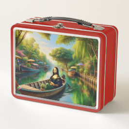 タイのボートに乗ったモナ メタルランチボックス