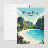 タイのマヤ湾 ポストカード (正面/裏面)