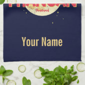 タイのムーンヴィンテージ島とコーパンガン キッチンタオル (折り畳み)