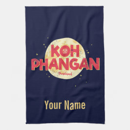 タイのムーンヴィンテージ島とコーパンガン キッチンタオル