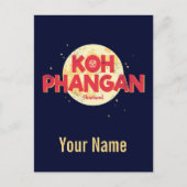 タイのムーンヴィンテージ島とコーパンガン シーズンポストカード (正面)