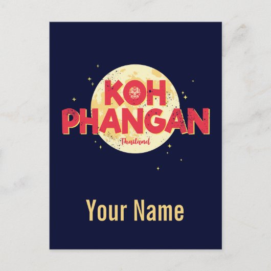 タイのムーンヴィンテージ島とコーパンガン シーズンポストカード (正面)