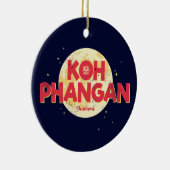 タイのムーンヴィンテージ島とコーパンガン セラミックオーナメント (右)