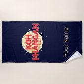 タイのムーンヴィンテージ島とコーパンガン ビーチタオル (正面)